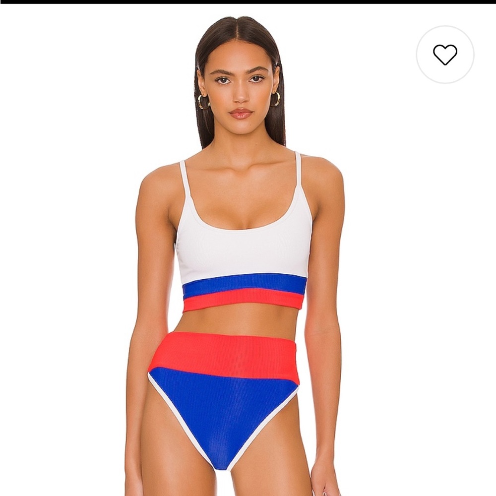 Beach Riot Eva Top in American Colorblock